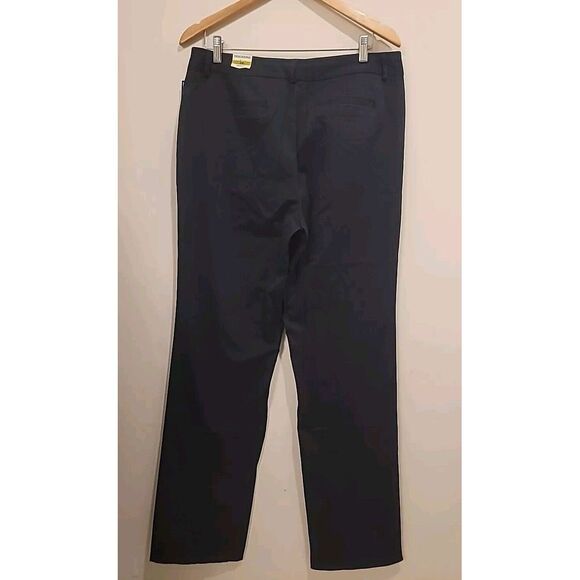 NWT Women's Dockers‎ Chino Pants Sz 14 Cury Mid Rise Stretch Unhemmed Blue 34x36 - Picture 1 of 9